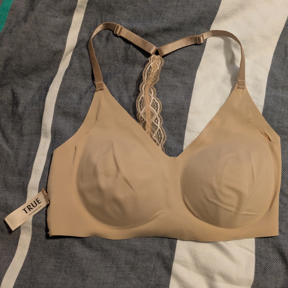 True And Co. Racerback Bra Nude M